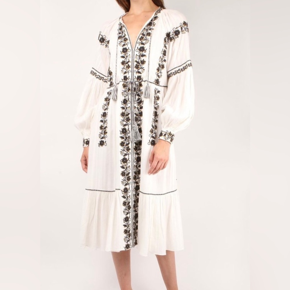 Ullla Johnson boho black and white dress